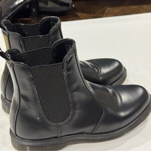 Dr. Martens Black Leather Chelsea Combat Boots